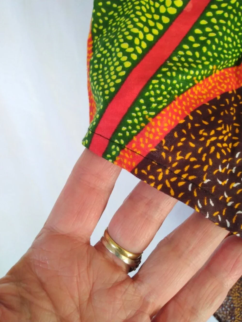 Whimsical Floral High Low Skirt XL Boho Festival Vibrant Art-to-Wear Artsy